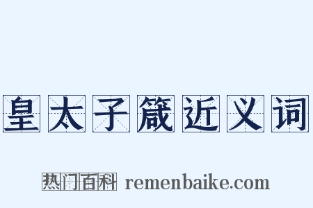 皇太子箴近义词是什么意思的图片